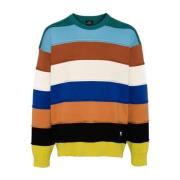 PS By Paul Smith Randig Crewneck Tröja Multifärg Multicolor, Herr