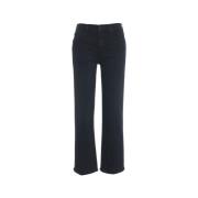 Mother Svart Mid Rise Rambler Zip Jeans Black, Dam