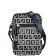 Fendi Vintage Pre-owned Canvas axelremsvskor Blue, Dam