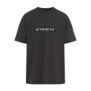 Givenchy Grafiskt Logotyp Crew Neck T-Shirt Black, Herr