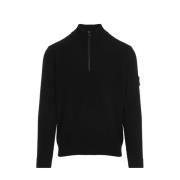 Stone Island Svart Sweater Aw24 Black, Herr