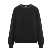 Brunello Cucinelli Svart Sweatshirt Höj Stil Aw24 Black, Dam