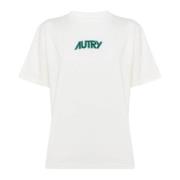 Autry Vita Ribbade Krage T-shirts och Polos White, Dam