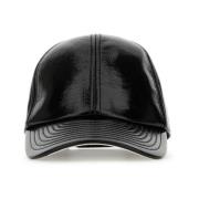 Courrèges Vinyl Baseball Cap Black, Dam