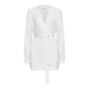 Max Mara Balzac Virkad Kofta Tröjor White, Dam