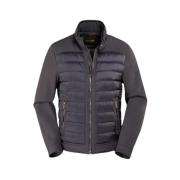 Moorer Vattenavvisande Biker-Stil Blouson med Gäsdun Gray, Herr