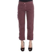 Ermanno Scervino Bordeaux Cargo Capri Byxor Red, Dam