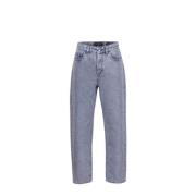 Moorer Indigo Denim Femficksbyxor Blue, Dam