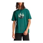 Adidas Flames Logo Tee Green, Herr