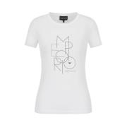 Emporio Armani Kortärmad T-shirt White, Dam