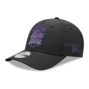 New Era Svart Lakers Stack Logo Keps Black, Herr