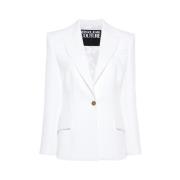 Versace Jeans Couture Vit Americana Jacka med Guldspännen White, Dam