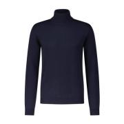 Roberto Collina Ull Turtleneck Tröja Blue, Herr