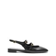 Stuart Weitzman Mary Jane Slingback Skor Black, Dam