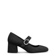 Stuart Weitzman Kristallspänne Mary Jane Klackar Black, Dam