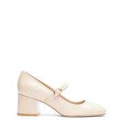 Stuart Weitzman Modern Mary Jane Pump Beige, Dam