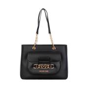 Moschino Svart Shopper Väska - Elegant och mångsidig Black, Dam