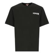 Kenzo Svart Blomtryck Crew Neck T-shirt Black, Herr