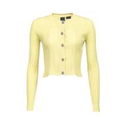 Pinko Stilren Cardigan för Kvinnor Yellow, Dam