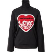 Love Moschino Hög hals tröja Black, Dam