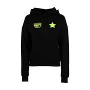 Chiara Ferragni Collection Hoodie med Stil Black, Dam