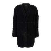 Giorgio Armani Mysig Svart Teddy Cardigan Black, Dam