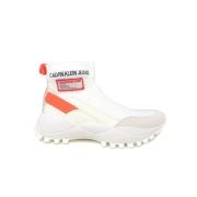 Calvin Klein Jeans Höga Top Sneakers White, Dam