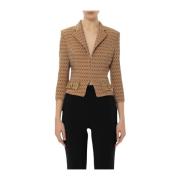 Elisabetta Franchi Stilfull Klänning Kollektion Brown, Dam