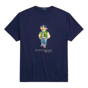 Polo Ralph Lauren Navy Varsity Bear Grafisk T-shirt Blue, Herr