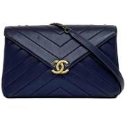 Chanel Vintage Pre-owned Laeder chanel-vskor Blue, Dam