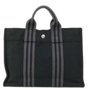 Hermès Vintage Pre-owned Canvas handvskor Black, Dam