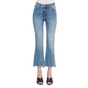 Gaudi Stiliga Cropped Jeans för Kvinnor Blue, Dam