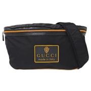 Gucci Vintage Pre-owned Nylon crossbodyvskor Black, Dam