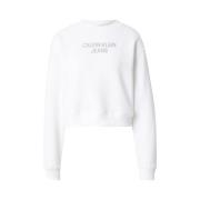 Calvin Klein Jeans Rundhalsad sweatshirt White, Dam