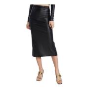 Versace Jeans Couture Elegant Midi Kjol Black, Dam