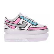 Nike Anpassade ljusblå vita rosa sneakers Multicolor, Unisex