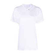 MM6 Maison Margiela Säkerhetsnål Cut-Out T-shirt White, Dam