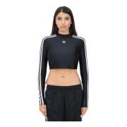 Adidas Originals Svart 3-Stripes Sporttopp Kvinnor Black, Dam