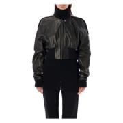 Rick Owens Svart Flight Jacket Löst Passform Black, Dam