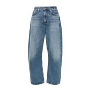 Citizens of Humanity Avslappnade Tapered Barrel Leg Jeans Blue, Dam