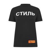 Heron Preston Ctnmb Logo T-shirt Svart/Vit Kortärmad Black, Dam