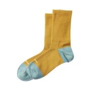 RoToTo Merino Wool Hybrid Crew Socks Gul Yellow, Herr