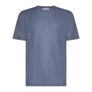 D4.0 Ull Crew-neck T-shirt Ljusblå Blue, Herr