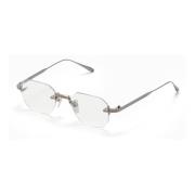 Akoni Rimless Åttakantiga Glasögon Antik Silver Gray, Herr