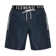 Iceberg Mäns Elastiska Kostym Blue, Herr