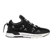 Versace Jeans Couture Justerbara Sneakers med Dragsko Black, Herr