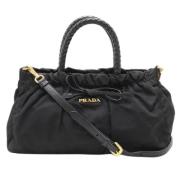 Prada Vintage Pre-owned Nylon prada-vskor Black, Dam