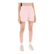 Rotate Birger Christensen Slub Cotton Sports Shorts Pink, Dam