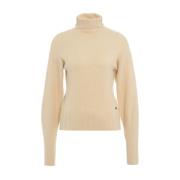 Ottod'Ame Vit Stickat Aw24 Handtvätt Beige, Dam