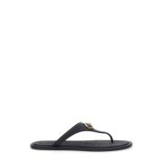 Versace Svarta Gummislides Sandaler Black, Dam